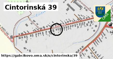 Cintorinská 39, Gabčíkovo