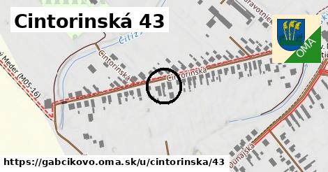 Cintorinská 43, Gabčíkovo