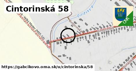 Cintorinská 58, Gabčíkovo
