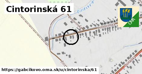 Cintorinská 61, Gabčíkovo
