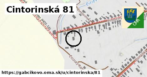 Cintorinská 81, Gabčíkovo