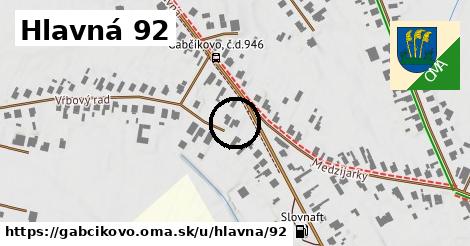 Hlavná 92, Gabčíkovo