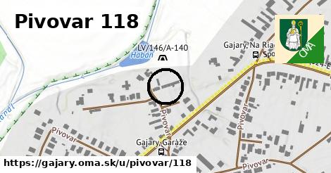 Pivovar 118, Gajary