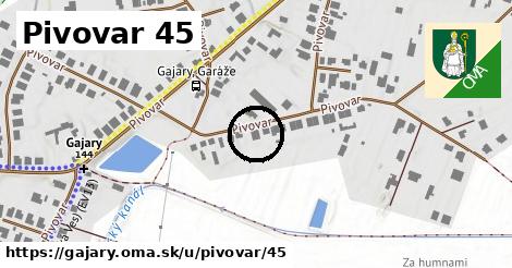 Pivovar 45, Gajary