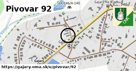 Pivovar 92, Gajary