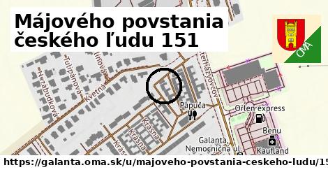 Májového povstania českého ľudu 151, Galanta