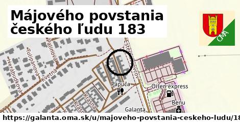 Májového povstania českého ľudu 183, Galanta