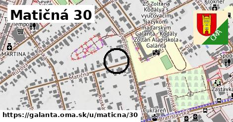 Matičná 30, Galanta