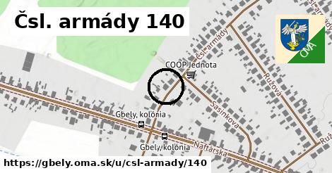 Čsl. armády 140, Gbely