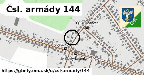 Čsl. armády 144, Gbely