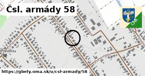 Čsl. armády 58, Gbely