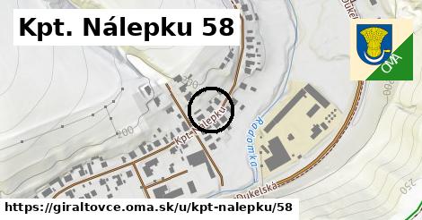 Kpt. Nálepku 58, Giraltovce