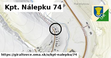 Kpt. Nálepku 74, Giraltovce