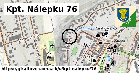 Kpt. Nálepku 76, Giraltovce