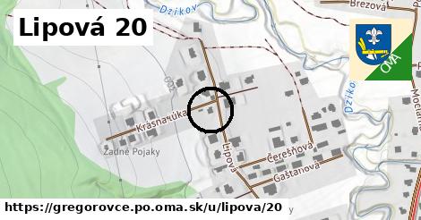 Lipová 20, Gregorovce, okres PO