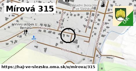 Mírová 315, Háj ve Slezsku