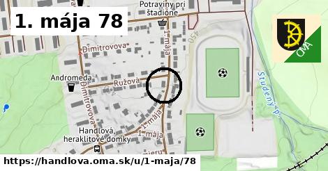 1. mája 78, Handlová