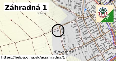 Záhradná 1, Heľpa
