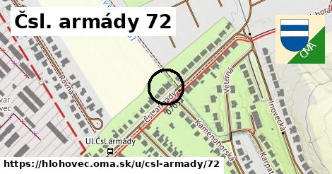 Čsl. armády 72, Hlohovec