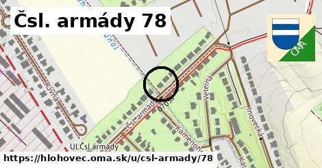 Čsl. armády 78, Hlohovec