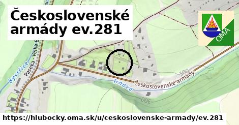 Československé armády ev.281, Hlubočky
