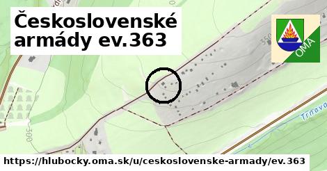Československé armády ev.363, Hlubočky