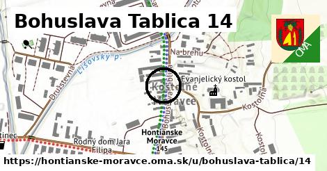 Bohuslava Tablica 14, Hontianske Moravce