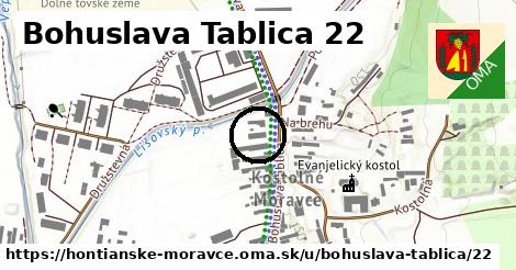 Bohuslava Tablica 22, Hontianske Moravce