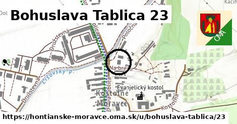 Bohuslava Tablica 23, Hontianske Moravce