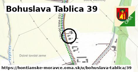 Bohuslava Tablica 39, Hontianske Moravce