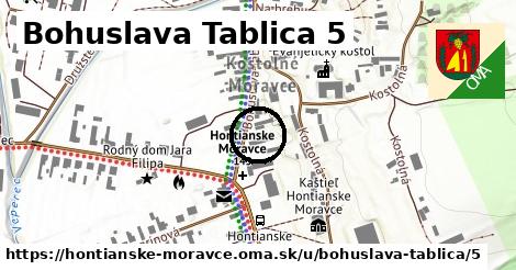 Bohuslava Tablica 5, Hontianske Moravce