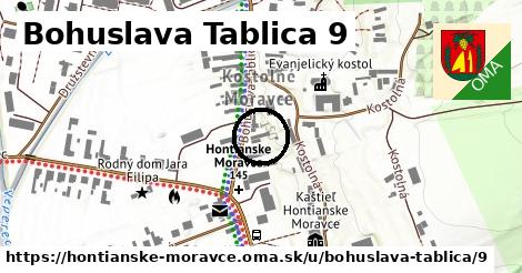 Bohuslava Tablica 9, Hontianske Moravce