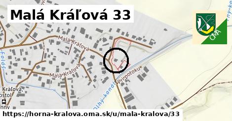 Malá Kráľová 33, Horná Kráľová