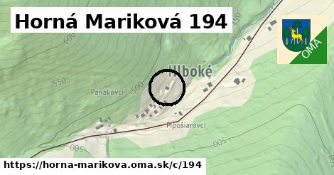 Horná Mariková <span class="supisne">194</span>