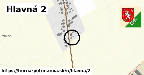 Hlavná 2, Horná Potôň