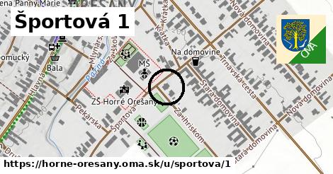 Športová 1, Horné Orešany