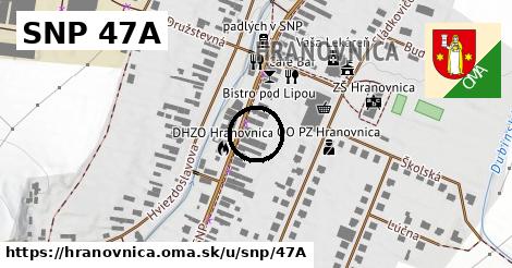 SNP 47A, Hranovnica