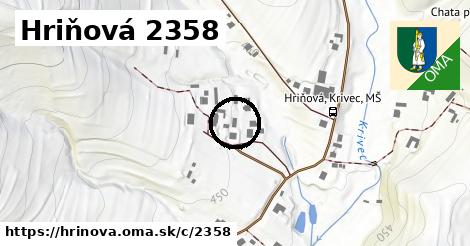 Hriňová <span class="supisne">2358</span>
