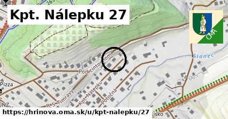 Kpt. Nálepku 27, Hriňová