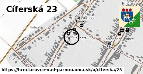 Cíferská 23, Hrnčiarovce nad Parnou