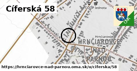Cíferská 58, Hrnčiarovce nad Parnou