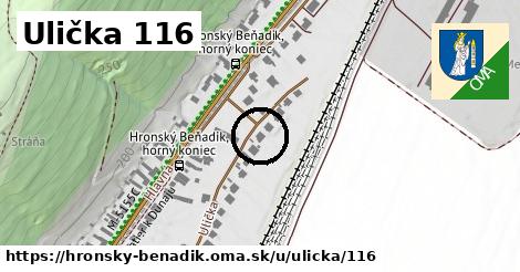 Ulička 116, Hronský Beňadik