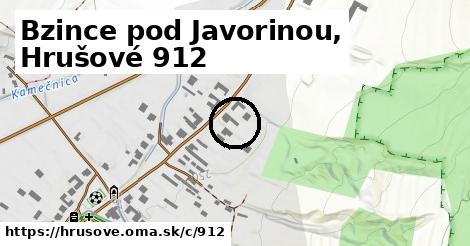 Bzince pod Javorinou, Hrušové <span class="supisne">912</span>