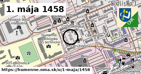 1. mája 1458, Humenné