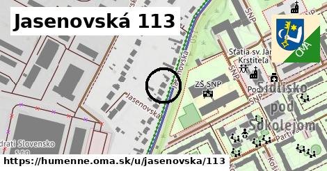 Jasenovská 113, Humenné