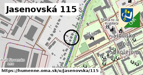 Jasenovská 115, Humenné