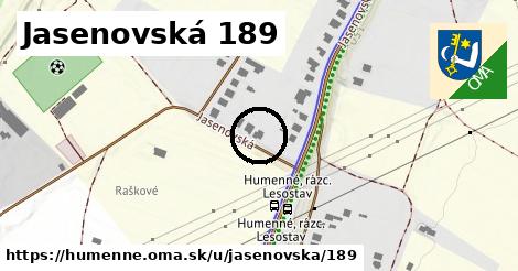 Jasenovská 189, Humenné