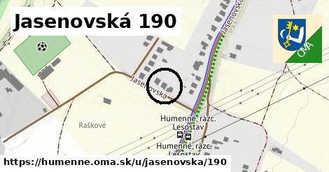Jasenovská 190, Humenné