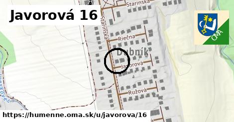 Javorová 16, Humenné