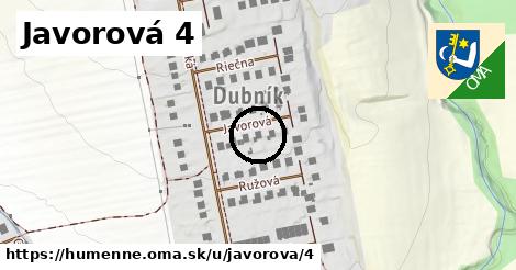 Javorová 4, Humenné